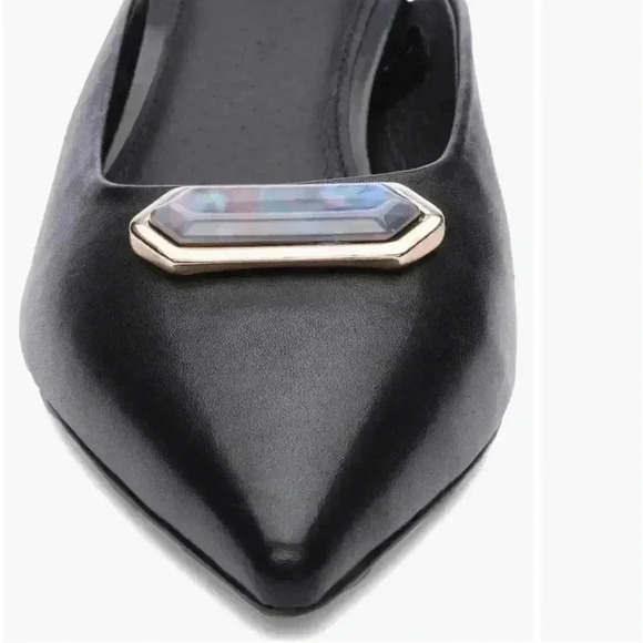 Sanctuary All Night Black Mule Pointed Toe Kitten Heel Size 7.5 - Picture 4 of 8